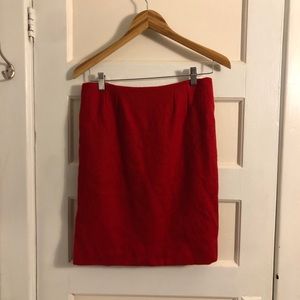 Red Wool Pencil Skirt / 2 for 15